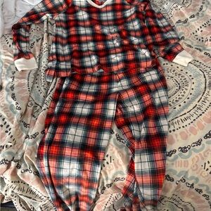 Plaid Pajamas - Red and White